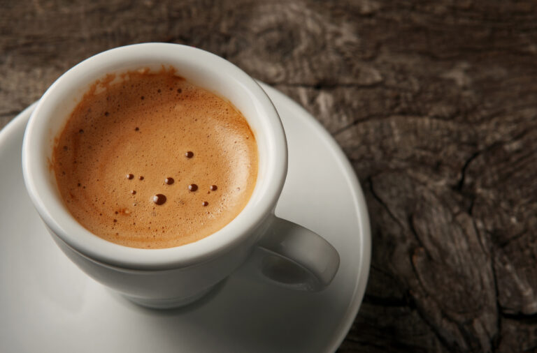a espresso on cup